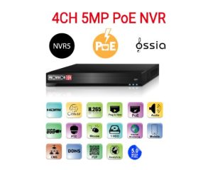 מערכת הקלטה לארבע מצלמות Provision 5mp NVR5-4100PX POE