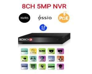 מערכת הקלטה לשמונה מצלמות Provision 5mp NVR5-8200PX POE