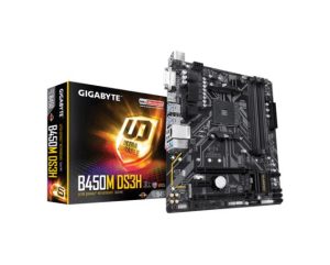 לוח אם למעבד Gigabyte B450M DS3H DVI HDMI AMD Ryzen Am4